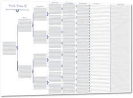 Details About A2 Pedigree Family Tree Chart Family History Genealogy Chart