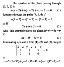Find The Equation Of Plane Passing
