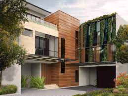 You will love our collection of modern house plans, floor plans and contemporary house designs, if you like houses with clean lines and striking geometry. Modern Tropis House Design Desain Rumah Pojok Tropis Modern Unik Dengan Aksen Material Kayu Pada Finishing Fasade Rumah Lahan Desain Rumah Eksterior Desain Rumah 2 Lantai Desain Rumah The Modern