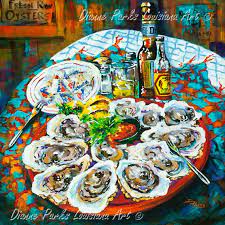 Half Dozen Oysters Louisiana Seafood New Orleans Art Etsy Louisiana  gambar png