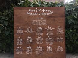 Wood Engraved Customized Seating Chart Wedding Corporate