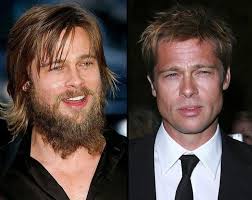 celebs with and without a beard 12