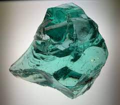 Beautiful Deep Blue Green Slag Glass