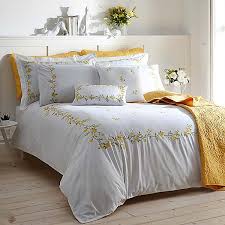 hedgerow border embroidered duvet cover