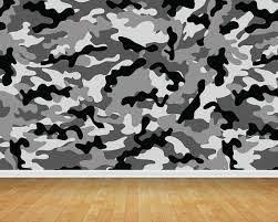 Black Grey White Camouflage Military