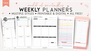 weekly planner templates world of