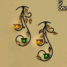 Wall Hanging Leafy Vine Candle Stand