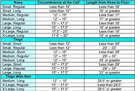 61 Thorough Knee High Ted Hose Size Chart