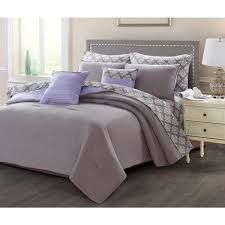 charcoal purple king bed in a bag set