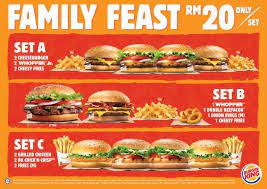 These online and in store burger king offers and promotions expire soon. Burger King Family Feast Bundles For Only Rm20 Promotion 1 September 2020 30 September 2020 Family Feast Burger Burger King