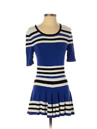 Details About Torn By Ronny Kobo Women Blue Casual Dress S