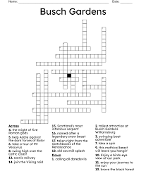 busch gardens crossword wordmint