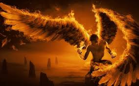 fire man angel wings wallpapers hd