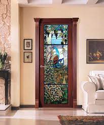 Vinyl Sticker Door With A Stained Glass