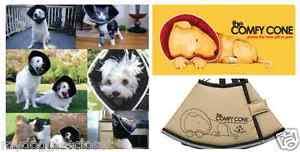 Details About Comfy Cone Dog Or Cat E Collar Soft Flexible Surgery Recovery Tan Four Paws