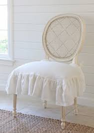 New Luxury Chair Cover Ruffled Linen