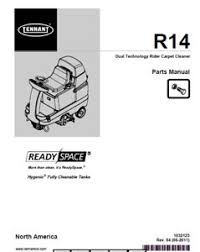parts manual for tennant r14 carpet