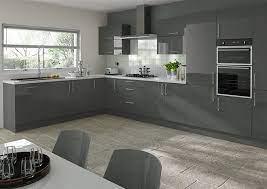 The color gray offers a feeling of warmth and relaxation offering the best of both worlds. Gloss Grey Kitchen High Gloss Kitchen Cabinets Gloss Kitchen Cabinets Replacement Kitchen Doors