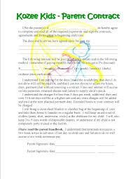 In Home Daycare Contract Samples Form Handbook Childcare Ideas Free