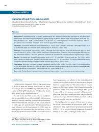 evaluation of lipid profile in adolescents