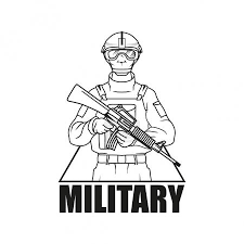 Vektor Silueta vojáka Man. Logo.Soldier voják. Voják muž ilustrace. Voják  Man vektor. Voják karikatura člověka. Voják muž ve vojenské helmy. Armáda s  područkami #148936627 | fotobanka Fotky&Foto