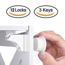 12 3pcs magnetic lock baby safety