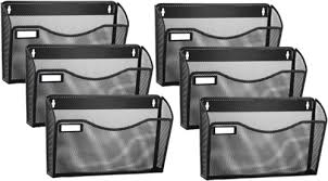 6 Pack Mesh Wall Mounted File Holder