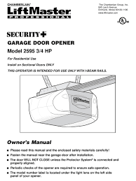 chamberlain 2595 owner s manual pdf