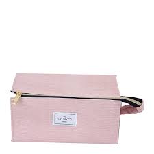 makeup box bag and tray in pink croc