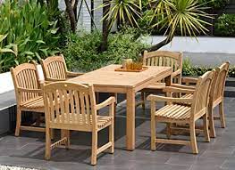 Shop with afterpay on eligible items. Amazon Com Amazonia Pennsylvania 7 Piece Outdoor Rectangular Dining Table Set Certified Teak Ideal For Patio And Indoors Light Brown Outdoor And Patio Furniture Sets Garden Outdoor