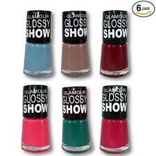 6 colors glossy glamour gel show nail
