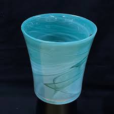 Orchid Pot Glass Teal