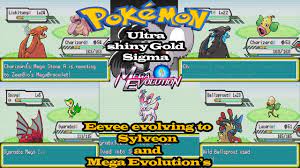 Pokemon Ultra Shiny Gold Sigma - Evolving Eevee into Sylveon And Using Mega  Bracelet!!! - YouTube