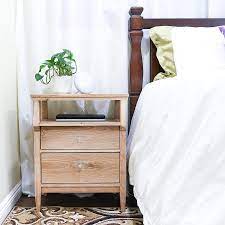 Assembling the drawer for the nightstand is a simple process, as you need to cut the components at the right size and one of the last steps of the woodworking project is to attach the face of the drawer into place. Diy Tall Nightstand Build Plans Houseful Of Handmade