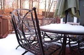 Patio Furniture Outside In The Winter