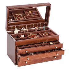 polished wooden jewelry box size