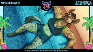 anatomically correct anthro dating sim female furry beach club  furrybeachclub hyena mammal sfw version 