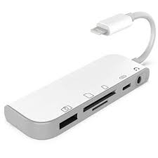 By connecting apple lightning to sd card camera reader to an iphone, every file can be transferred. Sd Card Reader 5 In 1 Usb Female Otg Adapter With 3 5 Mm Headphone Jack