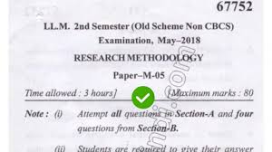 Methodology research design this study ofcampus research thesis and dissertation data banking. 2018 Mdu Llm 2nd Sem Research Methodology Question Paper Youtube