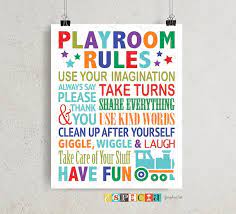 Playroom Rules Printable Wall Art 8x10
