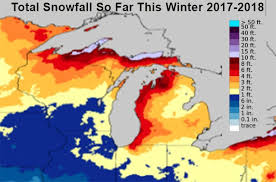 Snowfall Tally On Michigans Winter So Far Shows One Area