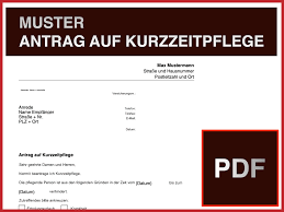 Formulare tipizate de documente primare cu regim special. Muster Antrag Auf Kurzzeitpflege Pdf Convictorius
