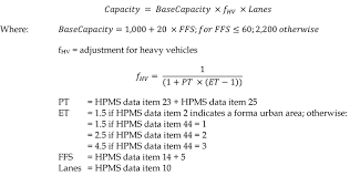 Highway Capacity Calculation Method