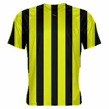 yellow soccer jerseys striped soccer