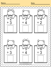 This page is contains a collection of kindergarten math activities in the form of free pdf downloads which can be printed out for use in reviewing different skills. Free Printable Kindergarten Math Worksheets Practice Adding And Counting Edukidsday Com