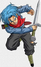 Blue hair might not exist naturally (unless you dye your hair blue or wear a wig), but in anime, the hair color is quite common. Mirai Trunks Dbs Blue Haired Male Anime Character Transparent Background Png Clipart Hiclipart