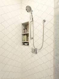 arabesque tile glossy white design ideas