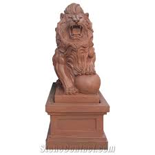 sculptu majestic stone lion