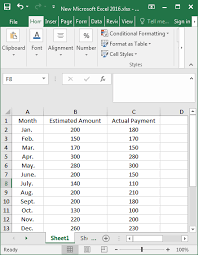 How To Make A Data Comparison Graph In Excel 2016 Spreadsheet