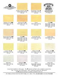 color chart manetti gold leaf